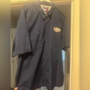 Tommy Hilfiger Navy Shirt with Red & White Flag Patch